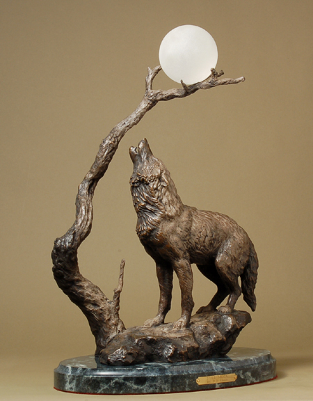 D.J. Shinn Handcrafted Solid Bronze Sculpture:"Full Moon"