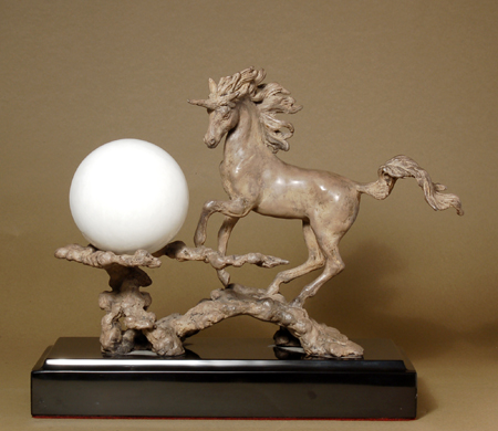 D.J. Shinn Handcrafted Solid Bronze Sculpture:"Unicorn" D.J. Shinn Handcrafted Solid Bronze Sculpture:"Unicorn"