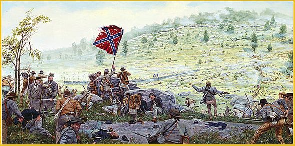 DALE GALLON 16X32 Secondary Market Art: "LITTLE ROUND TOP VALLE"