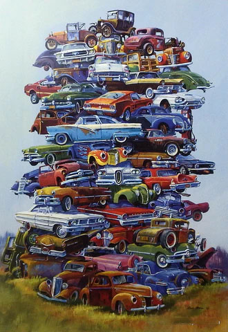 Dale Klee Print-Signed and Numbered:"Junkpile"