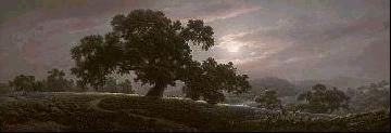 DALHART WINDBERG 36X12 Secondary Market Art: "ENCHANTING VIEW NIGHT"