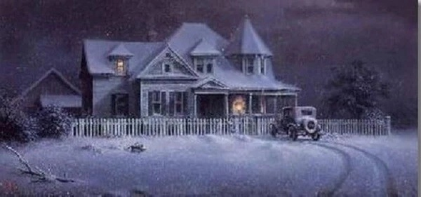 Dalhart Windberg Signed Limited Edition  Lithograph: "Quiet Embrace of the Season"