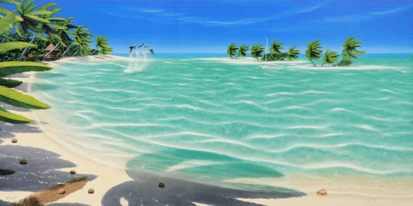 Dan Mackin Limited Edition Lithograph on Paper: "Tropical Breeze"