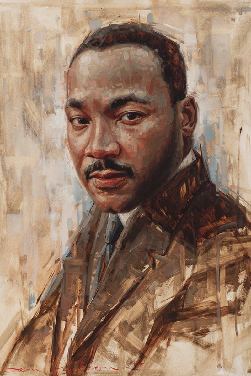 Dan Wilson Fine Art Canvas Giclee: "Martin Luther King Jr."