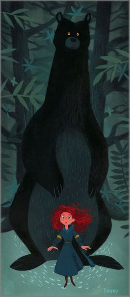 Daniel Arriaga Signed and Numbered Hand Embellished Limited Edition Giclee on Canvas:"BRAVE - Something's Watching Us"