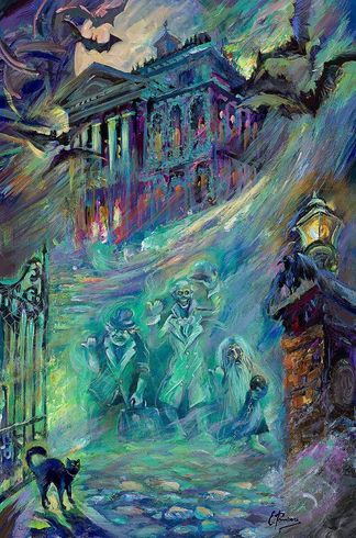 Elena Penkova Signed Disney Ltd Ed Gallery Wrap Canvas:"Haunting for a Lift"