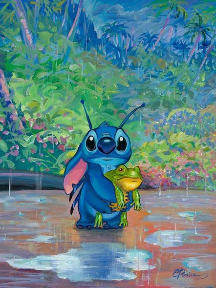 Elena Penkova Signed Disney Ltd Ed Gallery Wrap Canvas:"I Love My Frog"