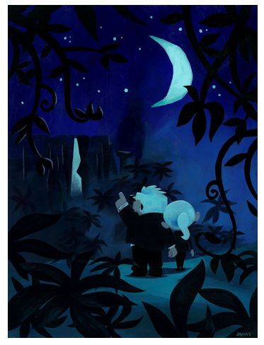 Daniel Arriaga Signed and Numbered Limited Edition Hand-Embellished Gicl&eacute;e on Canvas:"Paradise with Ellie"