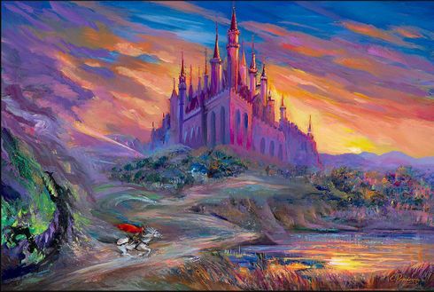 Elena Penkova Signed Disney Ltd Ed Gallery Wrap Canvas:"Journey to the Sleeping Princess"