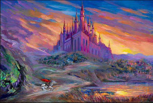 Elena Penkova Signed Disney Ltd Ed Gallery Wrap Canvas:"Journey to the Sleeping Princess"