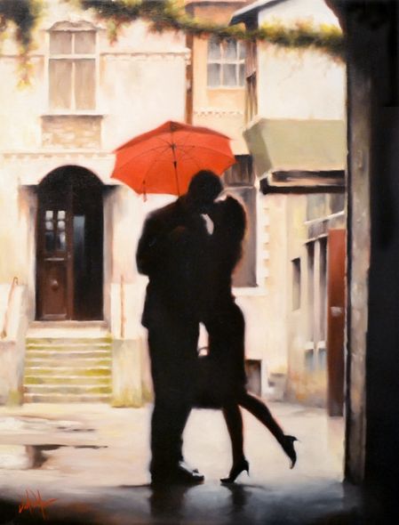 Daniel Del Orfano Limited Edition Hand Embellished Giclee on Canvas:"One More Kiss"