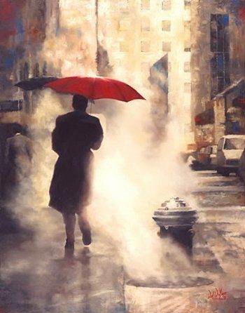 Daniel Del Orfano Limited Edition Hand Embellished Giclee on Canvas:"Walking Home "