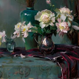 Daniel F. Gerhartz Artist Signed Limited Edition Canvas Giclee:"Still Life with Silver"