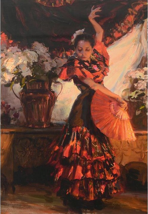 Daniel F. Gerhartz Artist Signed Limited Edition Giclee : "Viva Flamenco"