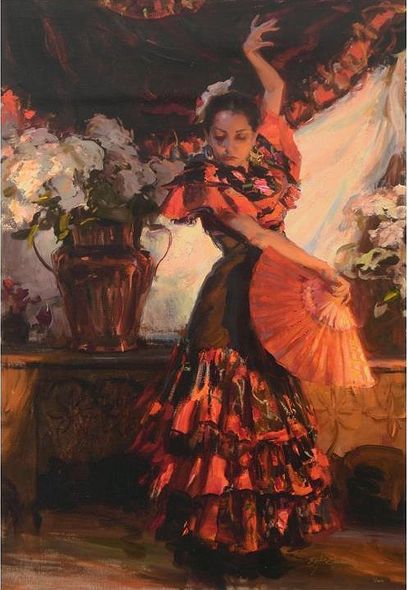 Daniel F. Gerhartz Artist Signed Limited Edition Giclee : "Viva Flamenco"