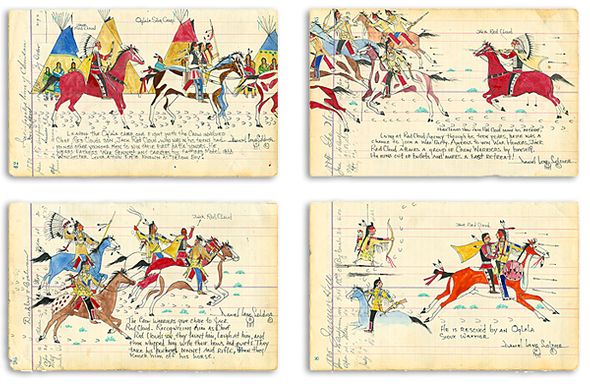 Daniel Long Soldier Hand Signed and Numbered Fine Art Gicl&eacute;e Print on Paper:"The Story of Jack Red Cloud"