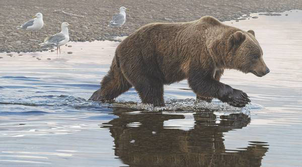 Daniel Smith Hand Signed and Numbered Limited Edition Canvas Giclee:"Kodiak Collaboration"