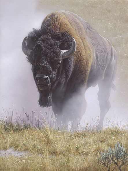 Daniel Smith Handsigned and Numbered Limited Canvas Giclee:"Out of the Dust"