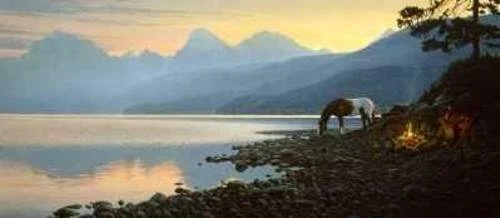 Daniel Smith Signed and Numbered Limited Edition Lithograph: "Along The Trail"