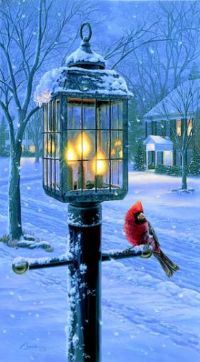 DARRELL BUSH 16X30 Secondary Market Art: "WARMTH WINTER I SO"