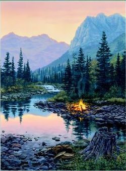 DARRELL BUSH 24X18 Secondary Market Art: "TIME FLIES"