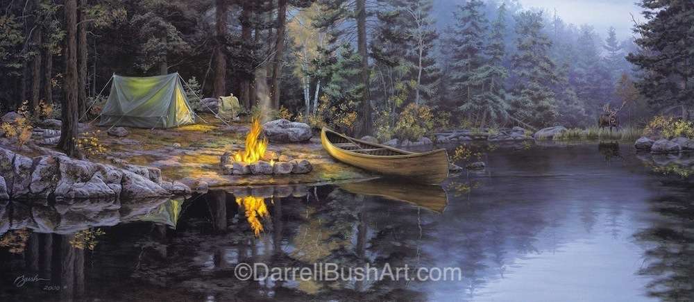 Darrell Bush Hand Signed and Numbered Limited Edition Giclee:"A Place in the Pines"