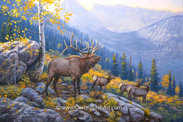 Darrell Bush Hand Signed and Numbered Limited Edition Giclee:"Autumn's Passage"