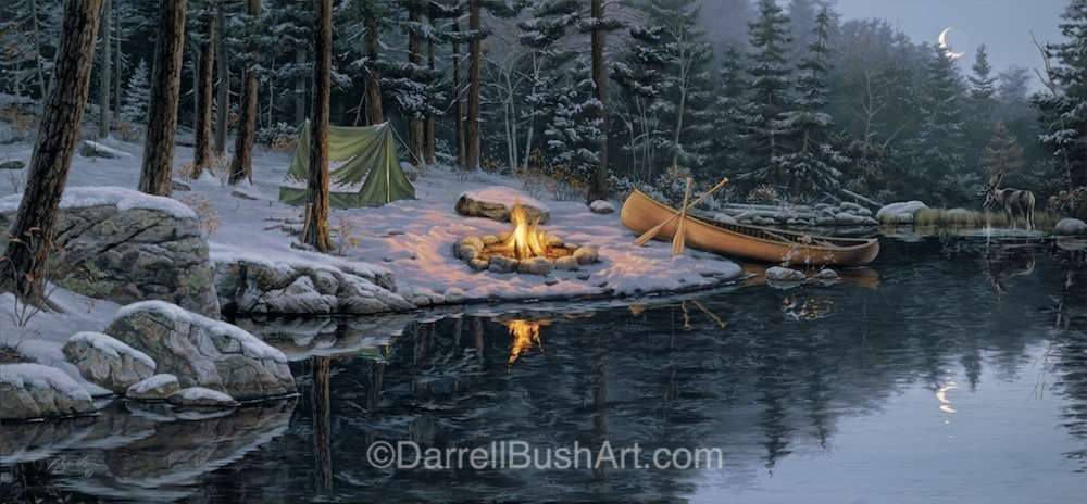 Darrell Bush Hand Signed and Numbered Limited Edition Giclee:"Back in the Pines"