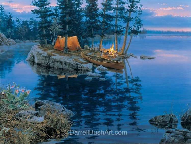 Darrell Bush Hand Signed and Numbered Limited Edition Giclee:"Breath of Spring"