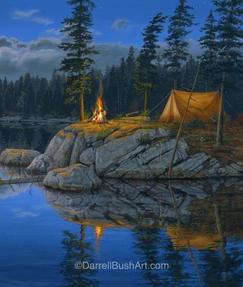 Darrell Bush Hand Signed and Numbered Limited Edition Giclee Canvas:"Solitude"