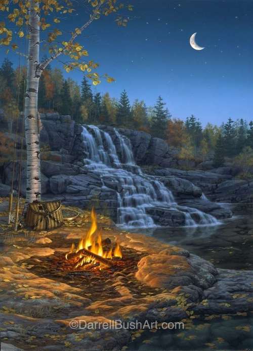 Darrell Bush Hand Signed and Numbered Limited Edition Giclee:"Catch of the Day"