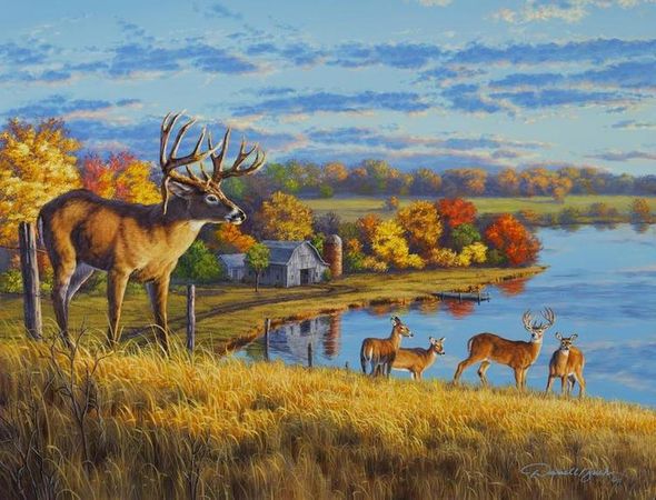 Darrell Bush Hand Signed and Numbered Limited Edition Giclee:"King of the Hill"