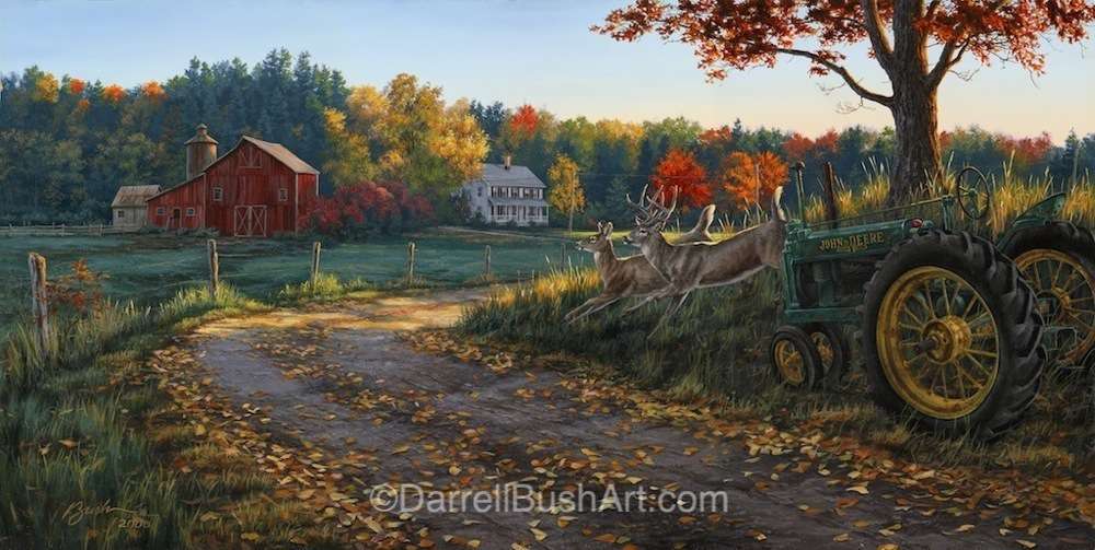 Darrell Bush Hand Signed and Numbered Limited Edition Giclee:"Morning Run"