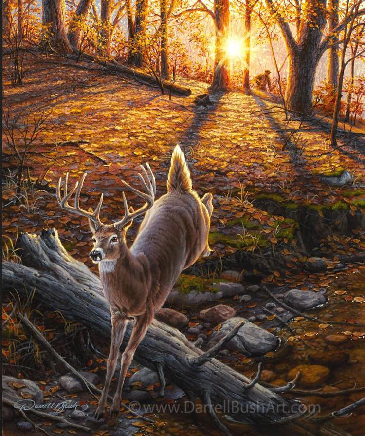 Darrell Bush Hand Signed and Numbered Limited Edition Giclee:"One that got Away"