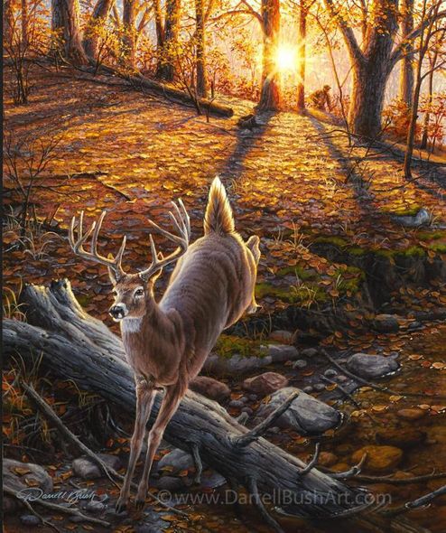 Darrell Bush Hand Signed and Numbered Limited Edition Giclee:"One that got Away"