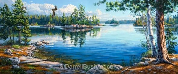 Darrell Bush Hand Signed and Numbered Limited Edition Giclee:"Sky Blue Waters"