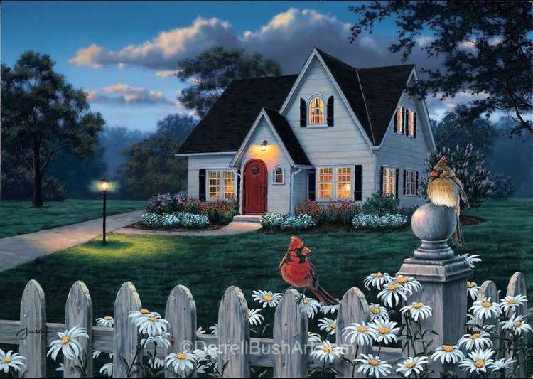 Darrell Bush Hand Signed and Numbered Limited Edition Giclee:"The Houseguests"