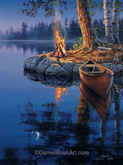 Darrell Bush Hand Signed and Numbered Limited Edition Giclee:"Time to Reflect"