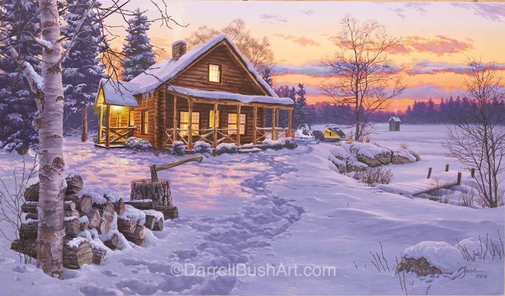 Darrell Bush Hand Signed and Numbered Limited Edition Giclee:"Trails End"