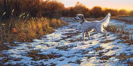 Darrell Bush Handsigned and Numbered Limited Edition Artist Proof Print:"A Setter's Day"