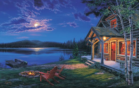 Darrell Bush Handsigned and Numbered Limited Edition Print:"The Perfect Getaway"