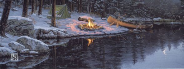Darrell Bush Handsigned & Numbered Limited Edition Print:"Back in the Pines"