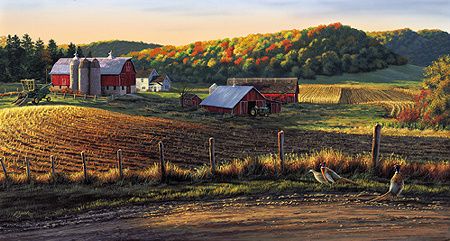 Darrell Bush Handsigned Open Edition Print:" Autumn Harvest"