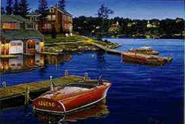 Darrell Bush Limited Edition Canvas: "Legends of the Lake"