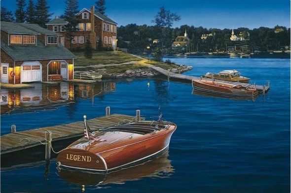 Darrell Bush Limited Edition Print: "Legends of the Lake"