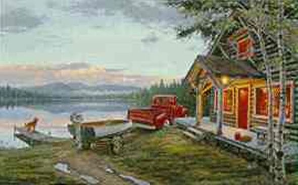 Darrell Bush Limited Edition Print: "Cabin Fever"