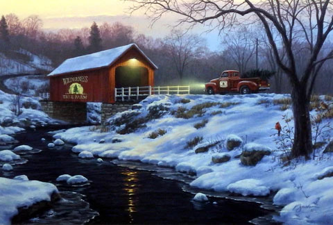 Darrell Bush Print-Signed:"Holiday Traditions"