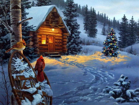 Darrell Bush Print-Signed:"Winter Colors"