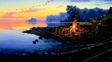 DARRELL BUSH Secondary Market Art: "FIRESIDE POINT"