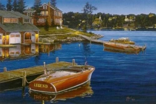 Darrell Bush Signed and Numbered Limited Edition Lithograph:"Ledgend Of The Lake"